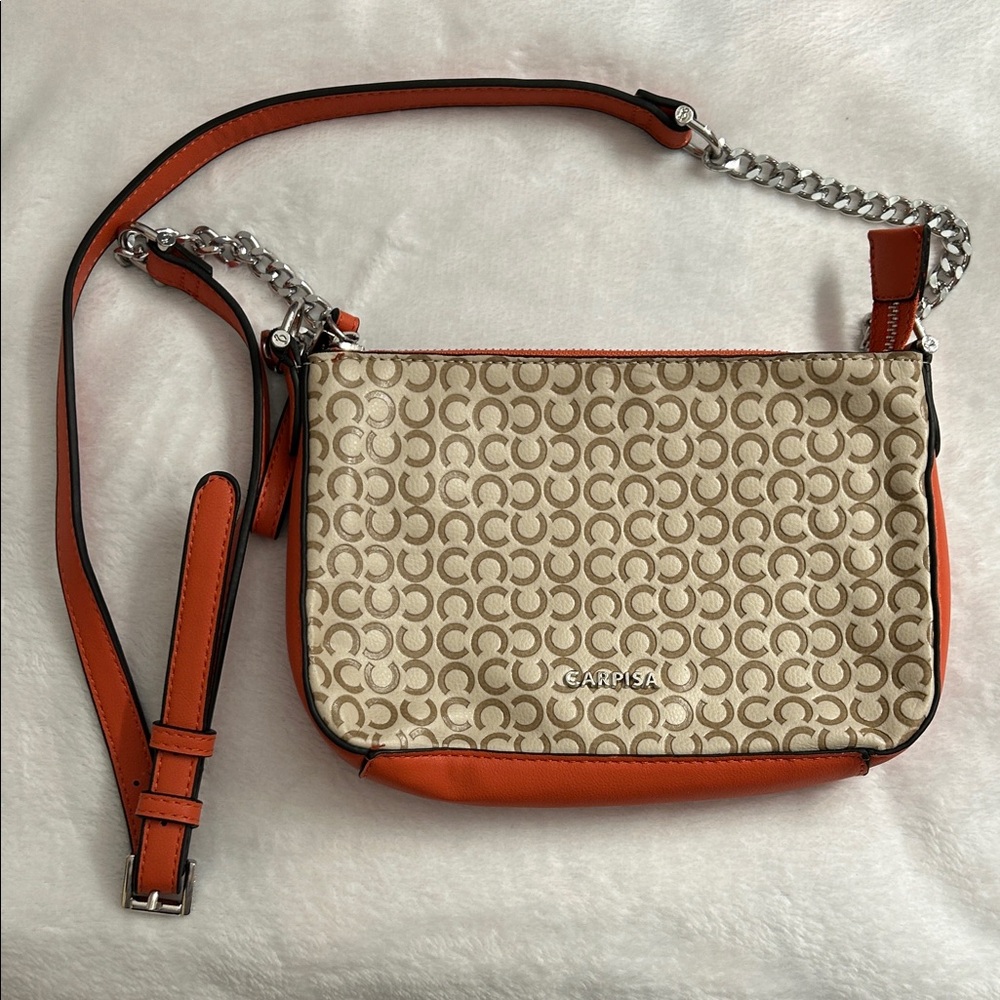Orange and Cream Women's Bag